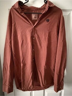 Brunswick Button-Up Shirt with Embroidered Traditional Tattoo style panther